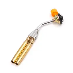 Butano Jet Flame Torch Doppio tubo per brasatura Gas fiamma ossidrica Accendino per bruciatore Outd