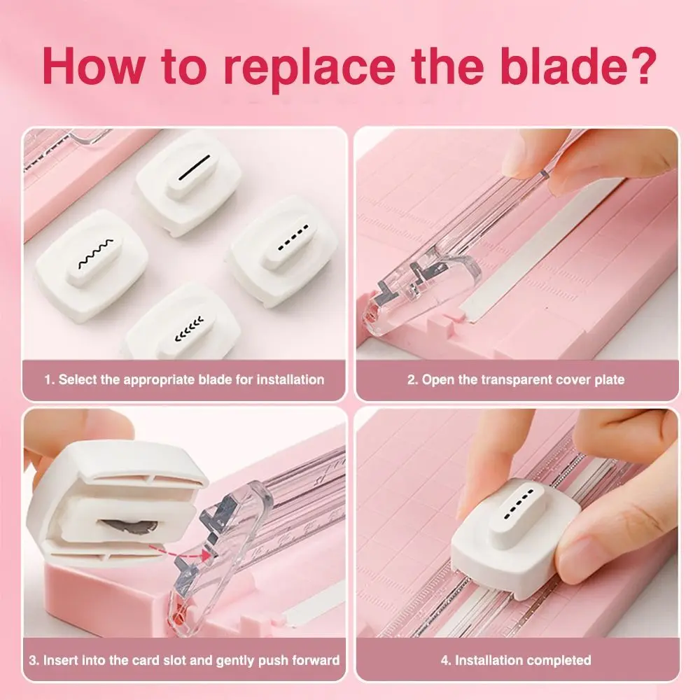 Wtih 4 Types of Edges Paper Trimmer Lightweight Arbitrary Positioning Creasing Machine Multi-Function 4-in-1 Photo Cutting Tool