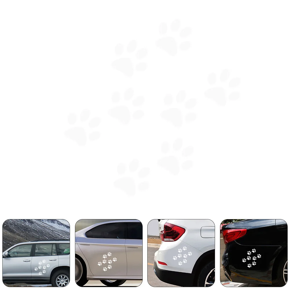 

24Pcs Cat Paw Print Car Decal Fun Auto Sticker for Body Window Exterior Long-Lasting Fade Resistant Car Decoration No Trace