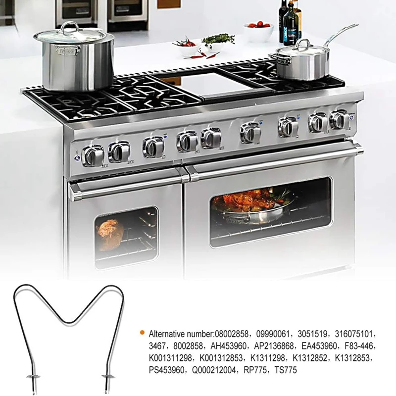 5303051519   Accesorios de elementos calefactores para hornear horno de gama AP 2136868   AH 453960   Negro