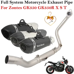 Slip On For Zontes GK350 GK350R GK 350 X S T 2021 2022 Motorcycle Exhaust Escape Modify Front Middle Link Pipe Muffler DB Killer