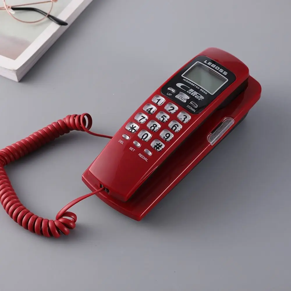 Caller ID Wall Mounted Corded Telephone Landline Desktop Wired Telephone Compact House Phones Hotel Home Office
