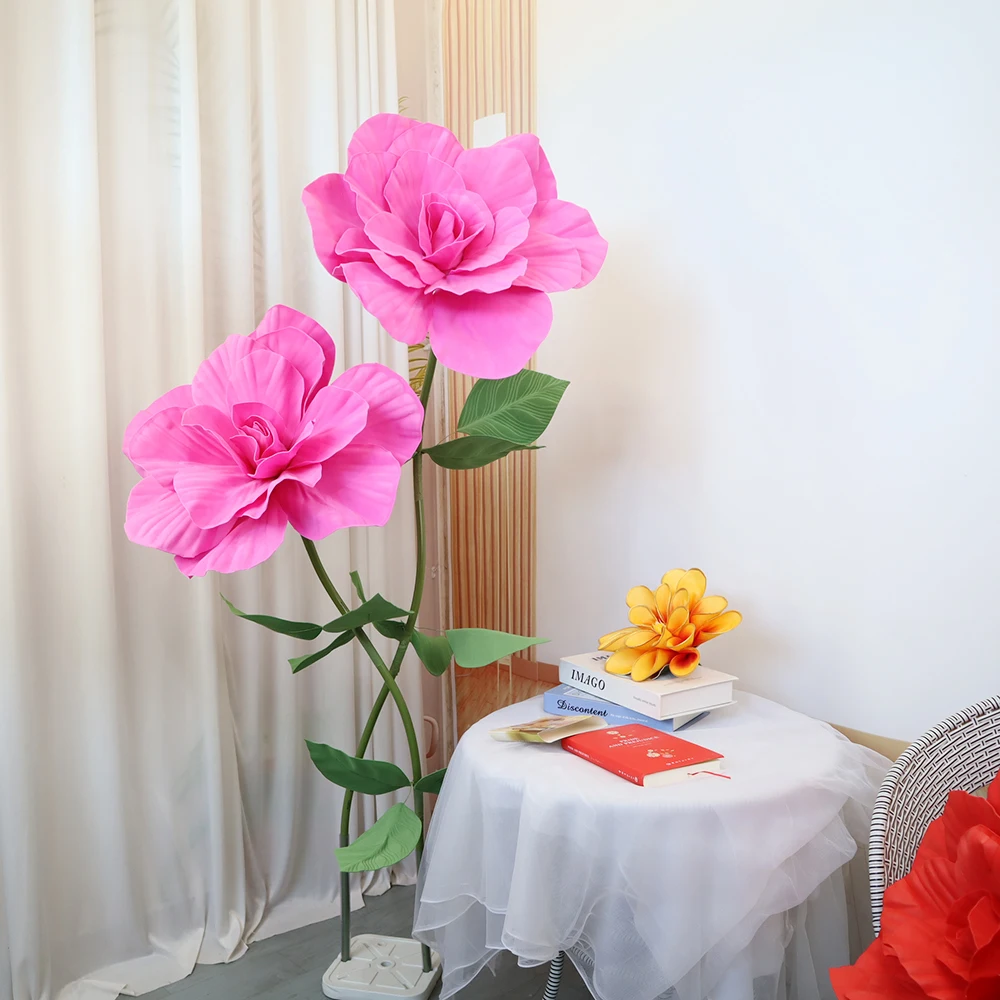 

Handmade Large Froth Rose Set Flower Bouquet Thanksgiving Home Decor Photographic Props Wedding Party Roadmap Decoration