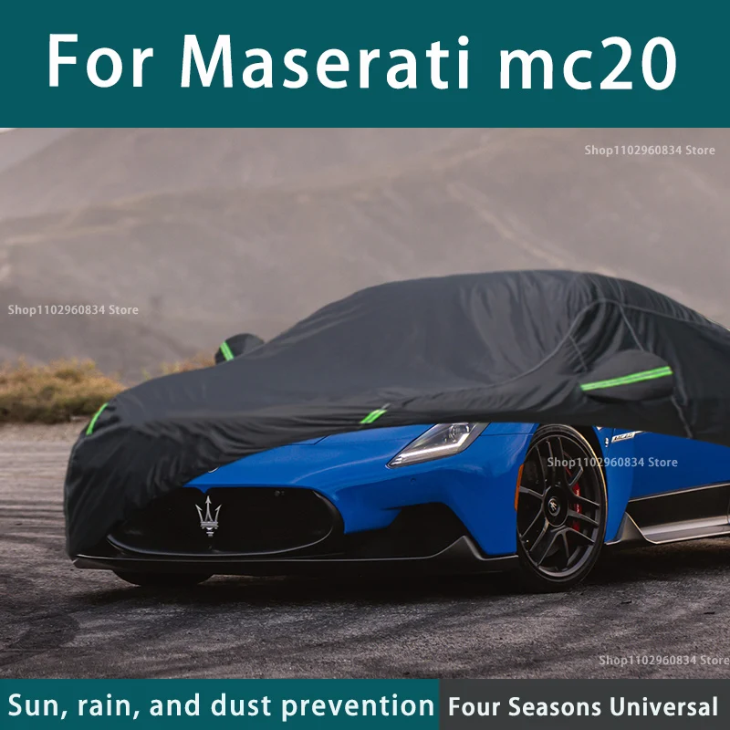 

For Maserati MC20 210T Full Car Covers Outdoor Uv Sun Protection Dust Rain Snow Protective Car Cover Auto Black Cover