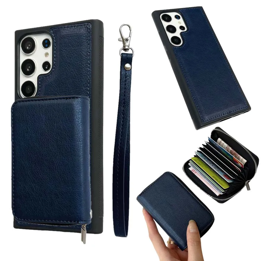 

2 in1 Detachable Wallet Leather Phone Case for Samsung A33 A23 A13 A04S Shockproof Cover with 11 Card Zipper Ccard Bag