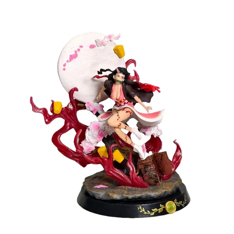 

New Blood Breaking 2025 Mi Bean Handmade Ghost Slayer Blade Magic Cube Stove Door Statue Anime Desktop Decoration Ornament