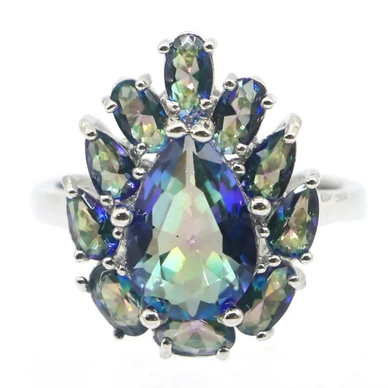 

Buy 4 Get 1 Free 3.2g Real 925 Solid Sterling Silver Rings Customized Emerald Amethyst Violet Tanzanite Mystic Topaz