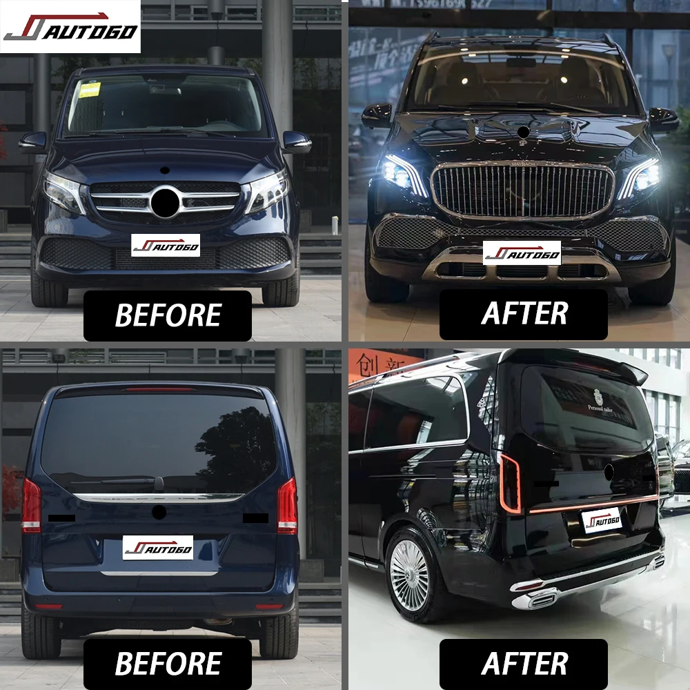 

ZAIQU Auto Modification Conversion Body Kits for Metris V-Class W447 Update to GLS Style 2016-2022 Assembl