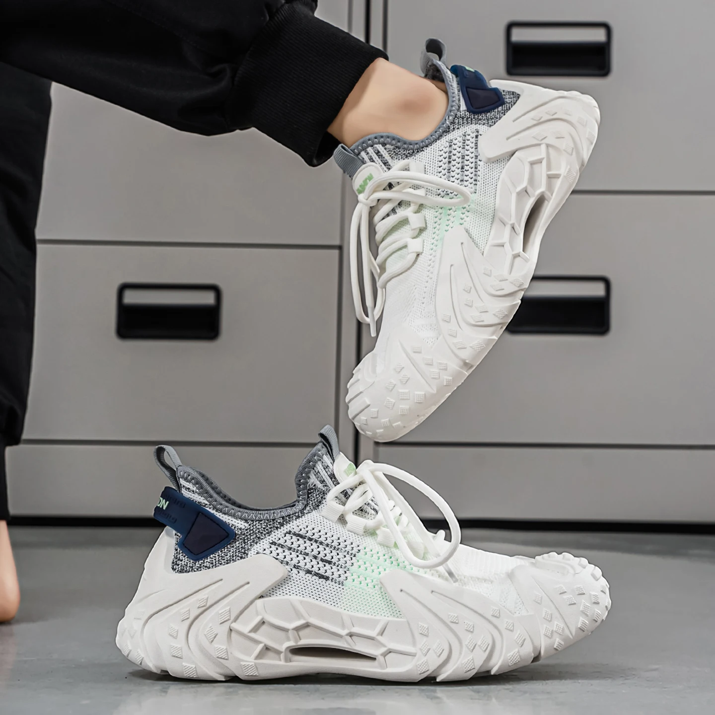 

2026 Autumn Summer New Men's Breathable Mesh Shoes, Thickened Slip-On Lazy Sneakers, Comfortable Breathable Sock Shoes