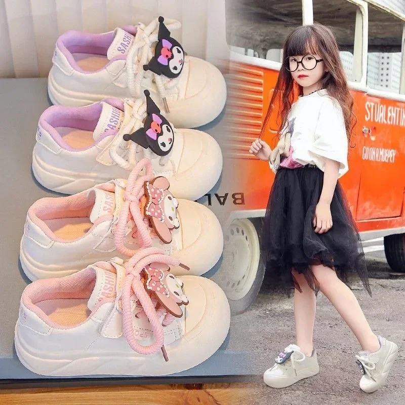 Kuromi Anime Sanrio Casual Board Shoes Kawaii Cute Cartoon Spring Autumn Children Fashion My Melody Sports Sneakers Gifts