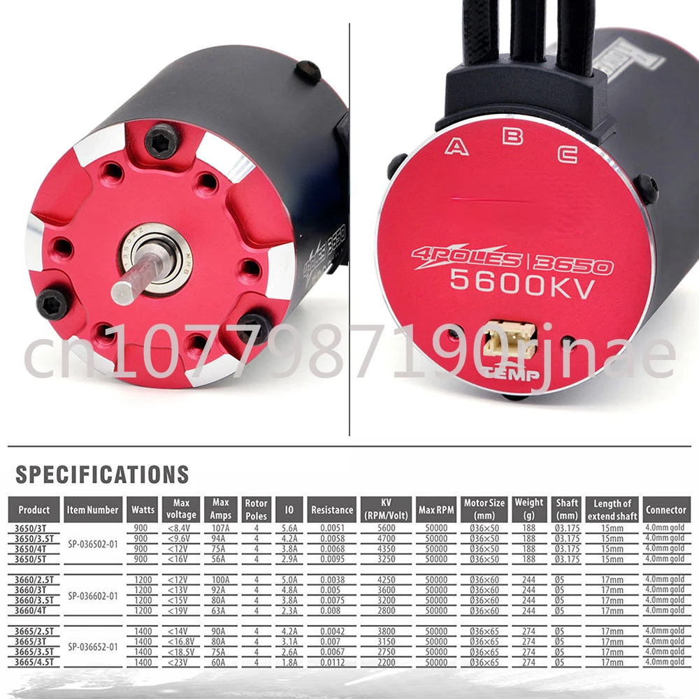 Imagem -06 - Motor sem Escova com Sensor de Temp v2 Supersonic Peças do Carro rc 3650 3660 3665 3670 3674 10