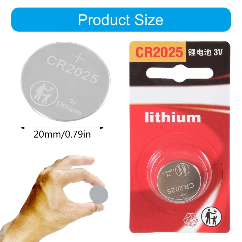 1pcs CR2025 3V литийная кнопка батарея в течение длительного времени используйте в игрушках, инструментах и ​​различных гаджетах