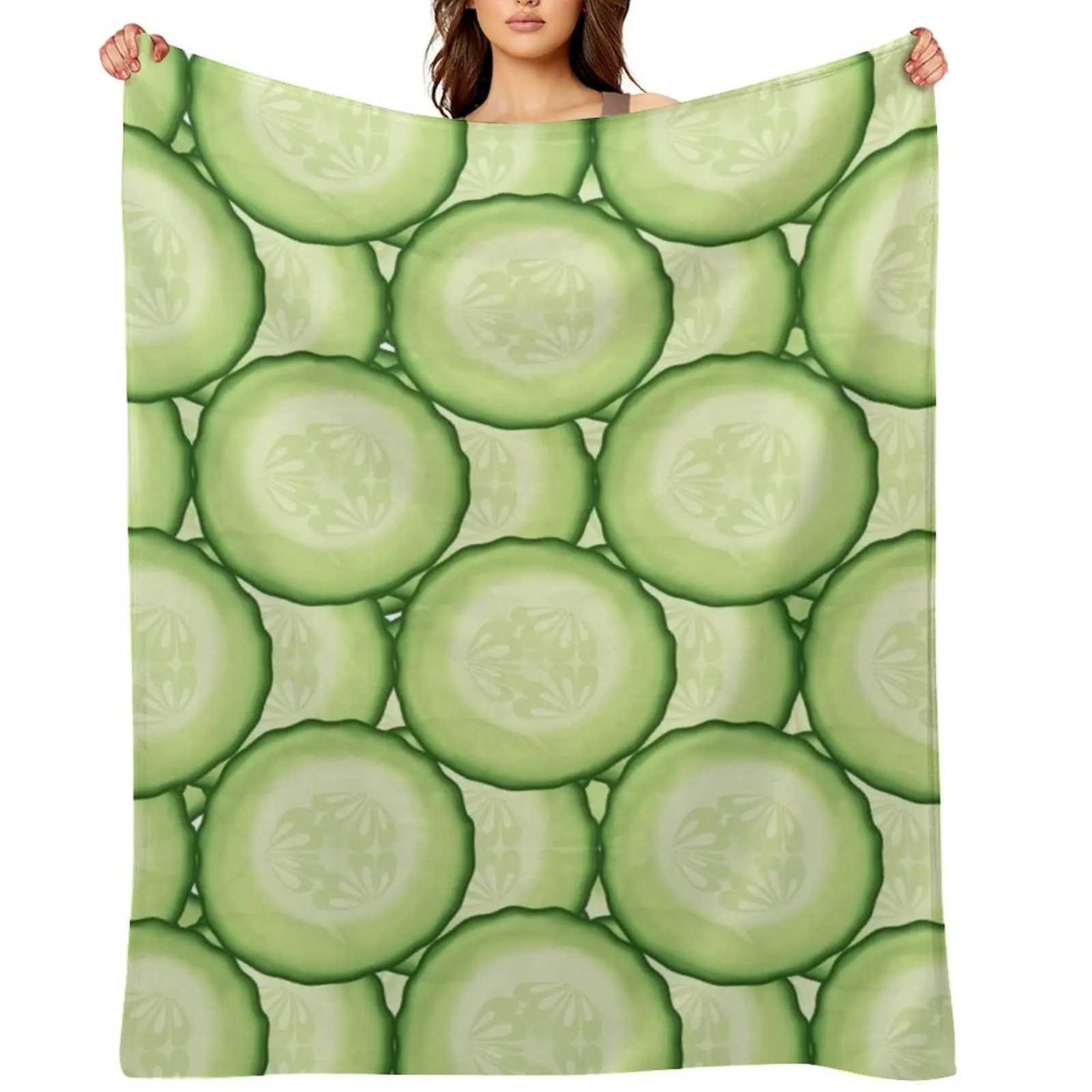 Manta de pepinos gigante para sofá, regalo divertido, mantas de peluche