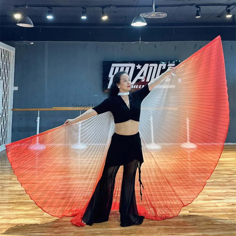 أجنحة الرقص الشرقي الكبار مع العصي التليسكوبية أزياء مسرحية زاوية إيزيس أجنحة 360 درجة هالوين كرنفال شال الدعائم