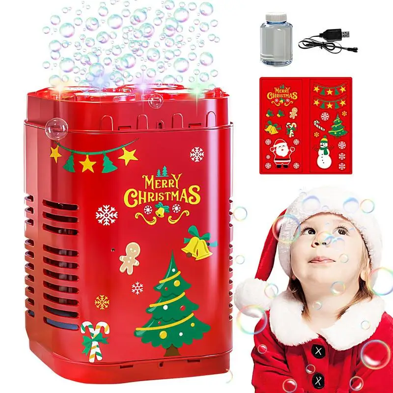 Firework Bubble Machine Firework Outdoor Bubble Maker Christmas Bubble Blower Machine Reusable Bubble Machine Toys With Lights