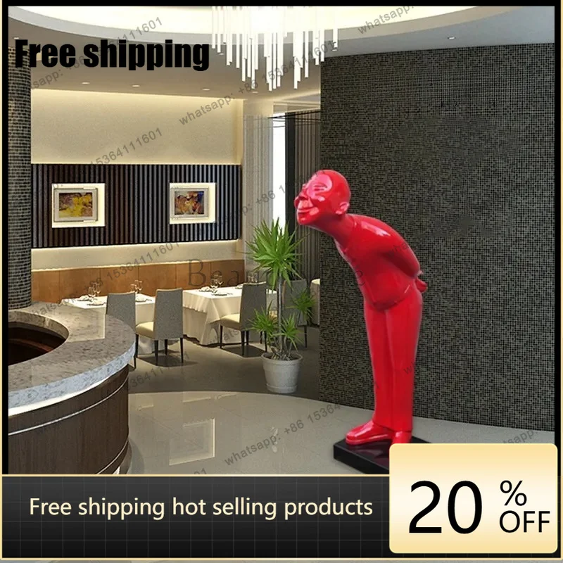 Factory DirectAbstract Figure Sculpture Reds Creative Modern Fashion Ornament Accessories Welcome People Three Models