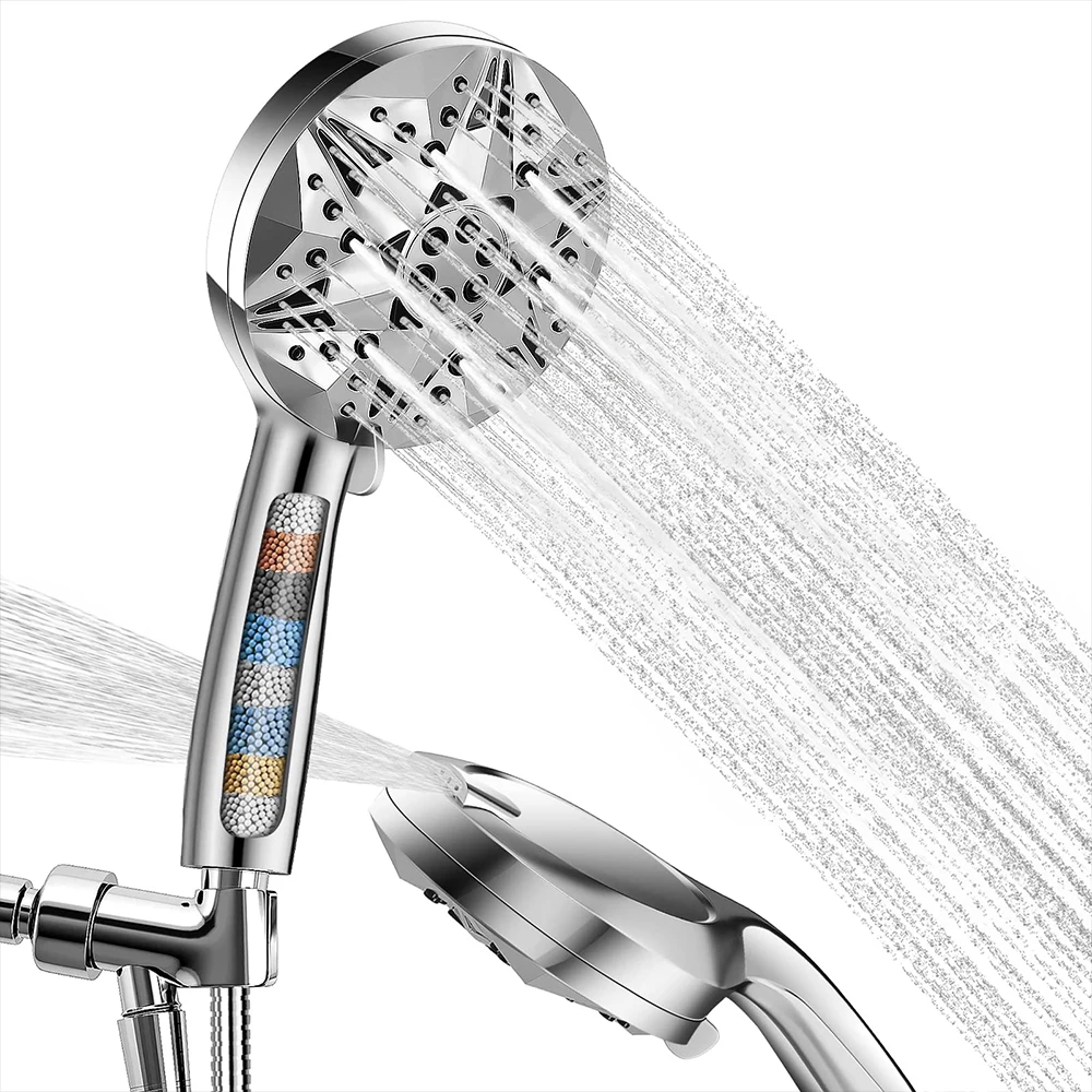 10 Modes Filtered Showerhead High Pressure Handheld Shower Head Water Saving Rainfall Sprayer Bathroom Accessories