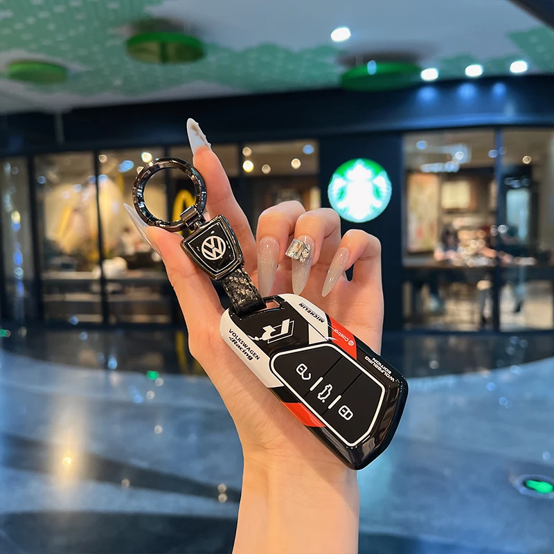 حافظة مفاتيح السيارة المصنوعة من خليط معدني لسيارة VW Volkswagen Golf 7 8 Git MK8 ID.3 ID.4 Cupra Formentor Skoda Octavia A8 SEAT Leon MK4 2020 2021 #3