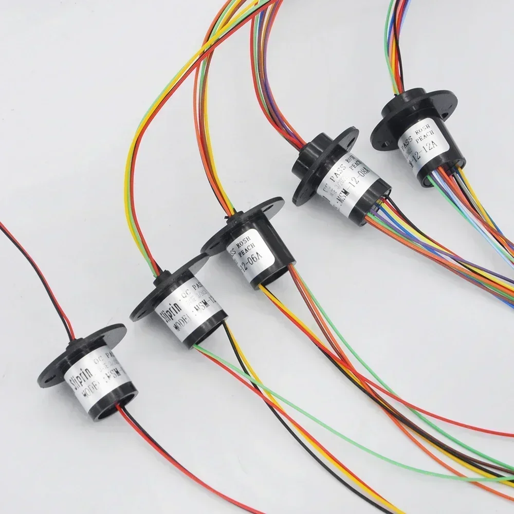 Micro Girar Anel Deslizante para Modelo de Escavadeira rc Faça Você Mesmo Ptz Gimbal Anéis Coletor Elétrico 2a Diâmetro 12.5 mm 12 e 18 Canais