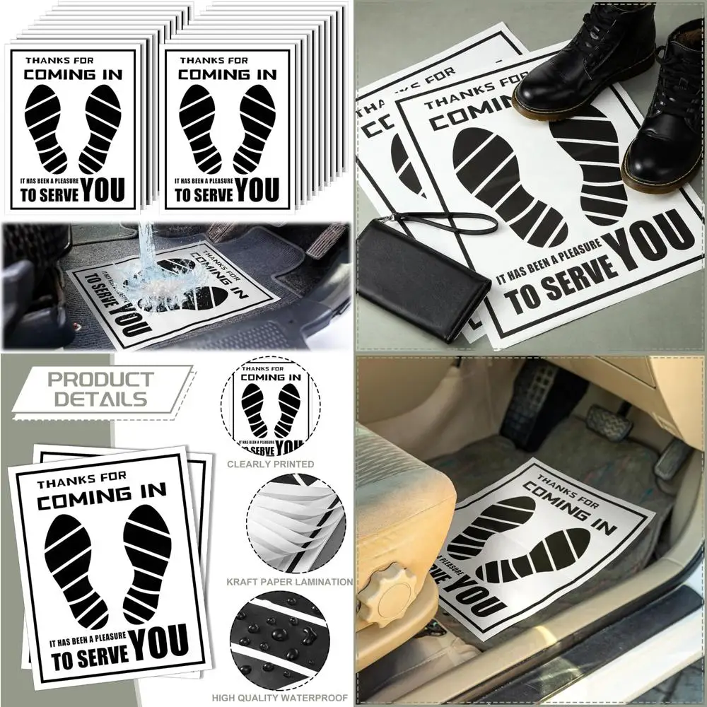 

Frienda 500 шт. водонепроницаемые бумажные автомобильные коврики одноразовые напольные подушечки покрытая пластиковой пленкой автомобильный коврик для ног для автомобиля