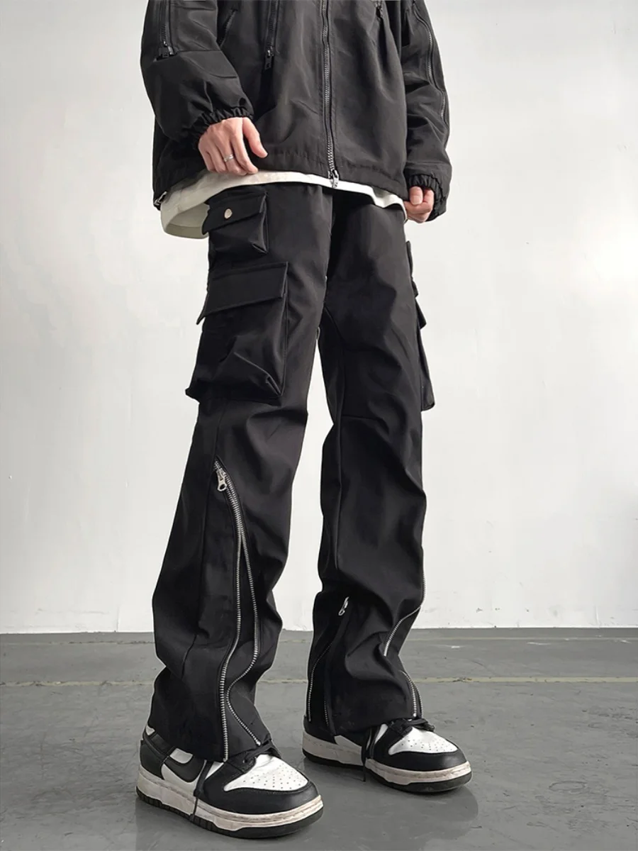

Urban Faion Men's Snow Pants Workwear Sle Zipper Design Climbing Trousers Autumn Winter Functionali High Street Vibe