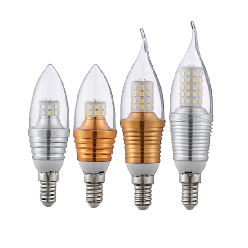 

10 шт./лот светодиодная лампа-свеча E14 E27 B22 9 Вт 12 Вт 15 Вт серебристый золотой алюминиевый светильник AC220V лампа Lampada Bombillas Lumiere лампа