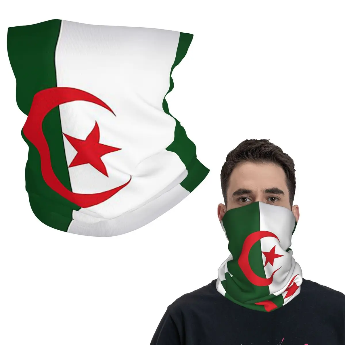 

Официальный флаг Алжира, бандана, гетры с принтом, шарф, многофункциональная повязка на голову для бега для мужчин, женщин, взрослых