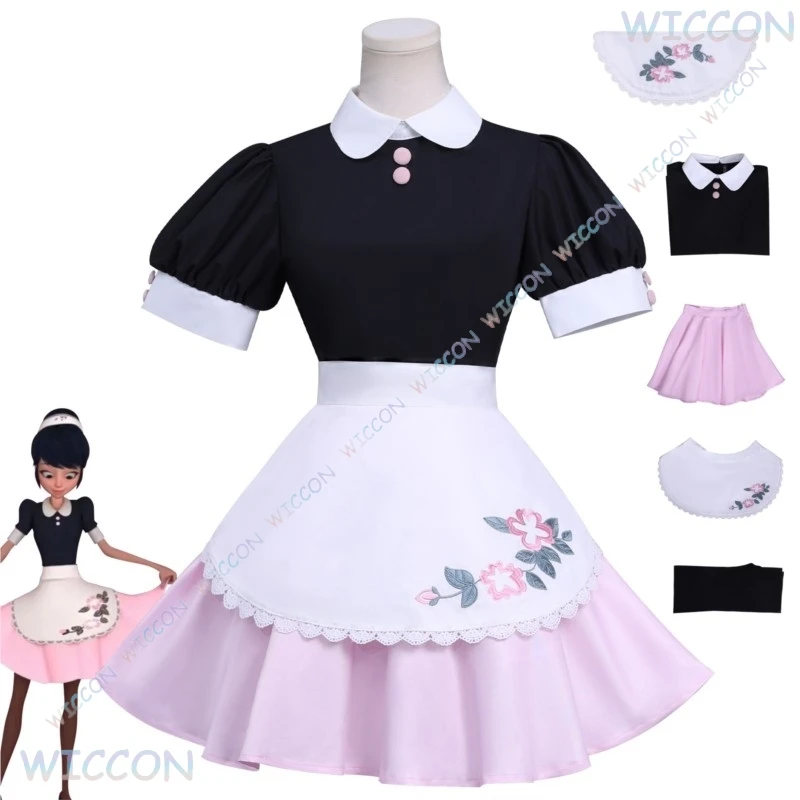 

Clumsy Girl Maid Dress Dupain Cheng Cosplay Costume Apron Miraculous S6 Marinette Women Halloween Party Event Roleplay Uniform