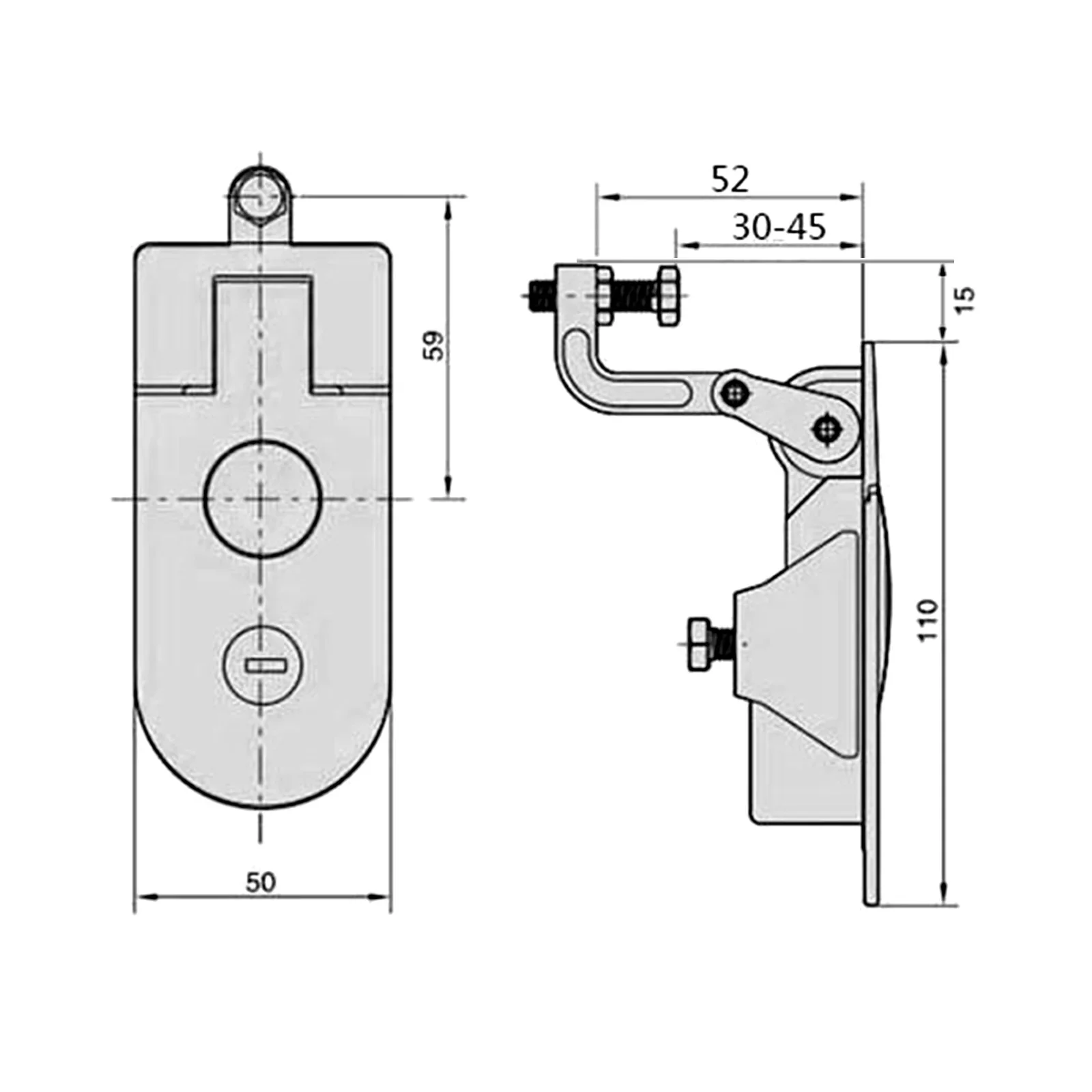 HD 1/4Pcs Compression Flush Mount Push Locks Latch RV Car Lock Recessed Mounted Compression Latch For Trailer Camper Toolbox