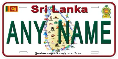 Sri Lanka Any Name Personalized Novelty Car License Plate Aluminum