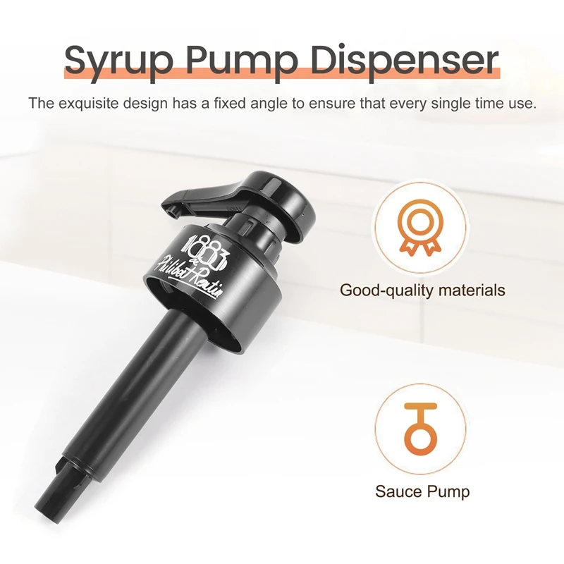 مضخة شراب للقهوة ، موزع سائل أسود لشراب مونين ، منكهات مخاريط الثلج وأكثر من ذلك ، 5 حزمة