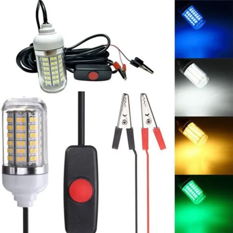 15W 108 LED Underwater Night Light Submersible Underwater Fishing Light Ultra Bright Fish Attracting Lure Underwater Light