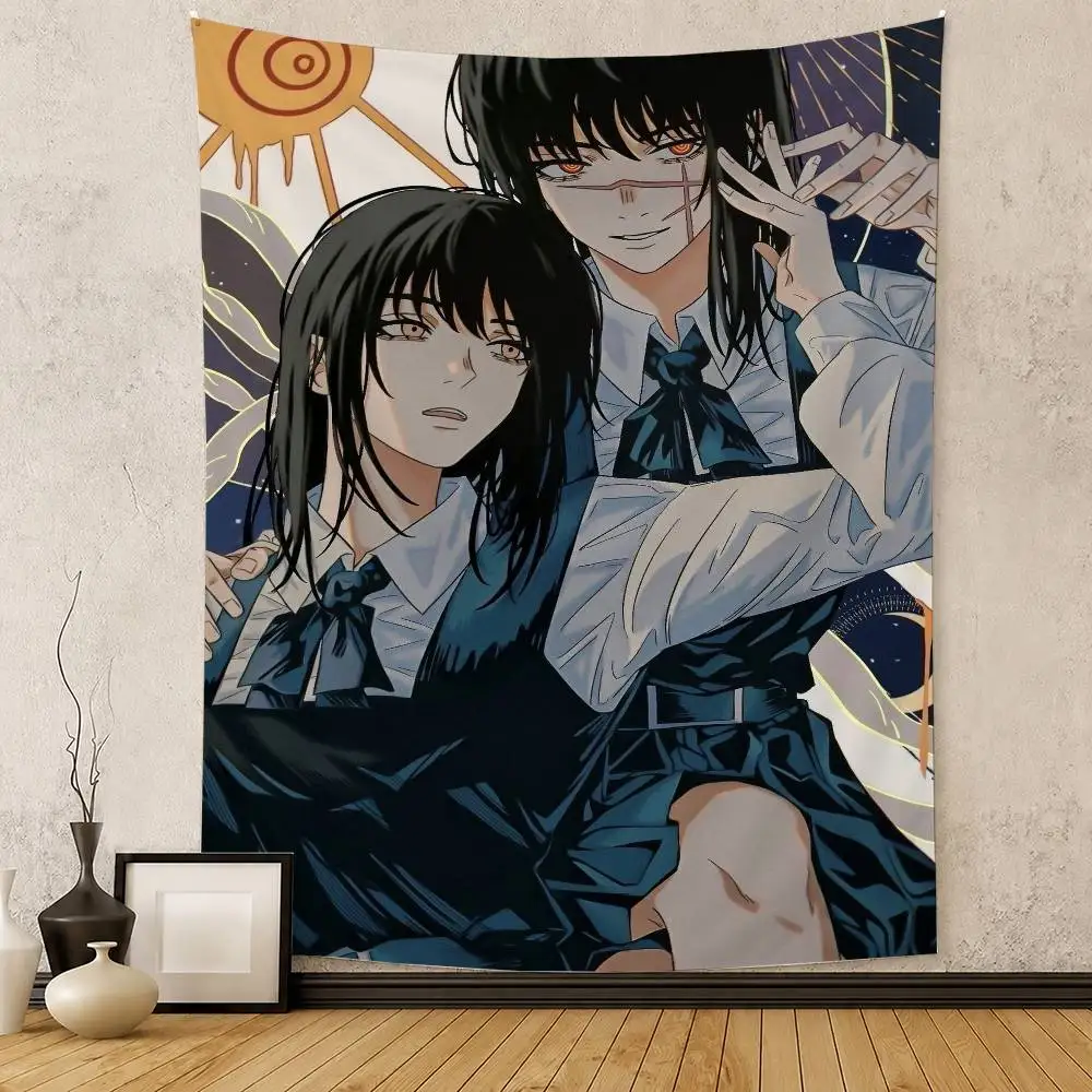 Anime C-Chainsaw M-Man Mitaka Asa Flag Digital Printing Banner for Garage Wall Out Door