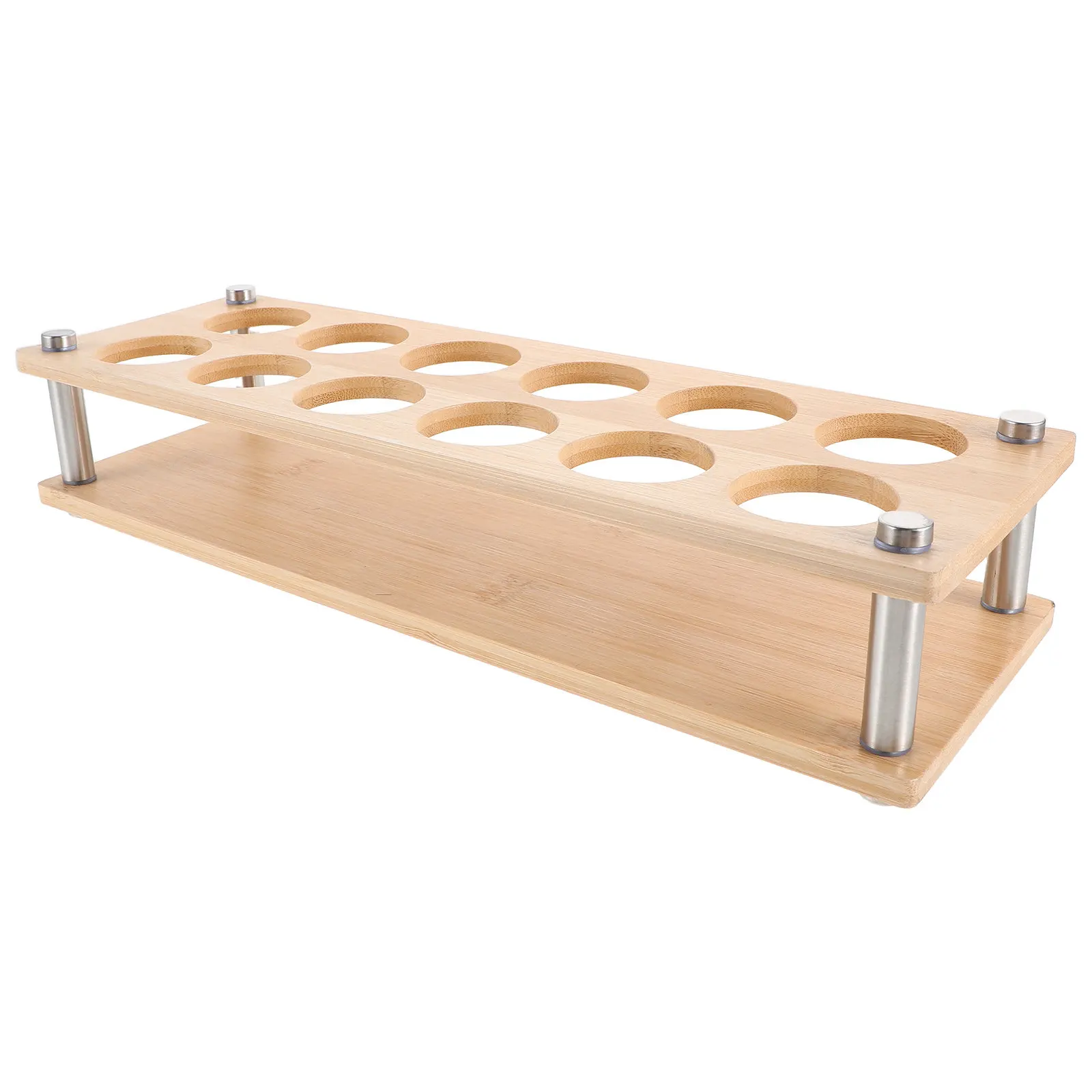 

Деревянная подставка для рюмок на 12 отверстий, элегантный органайзер для бара и кухни, подставка для винных бокалов, компактная полка для хранения и демонстрации