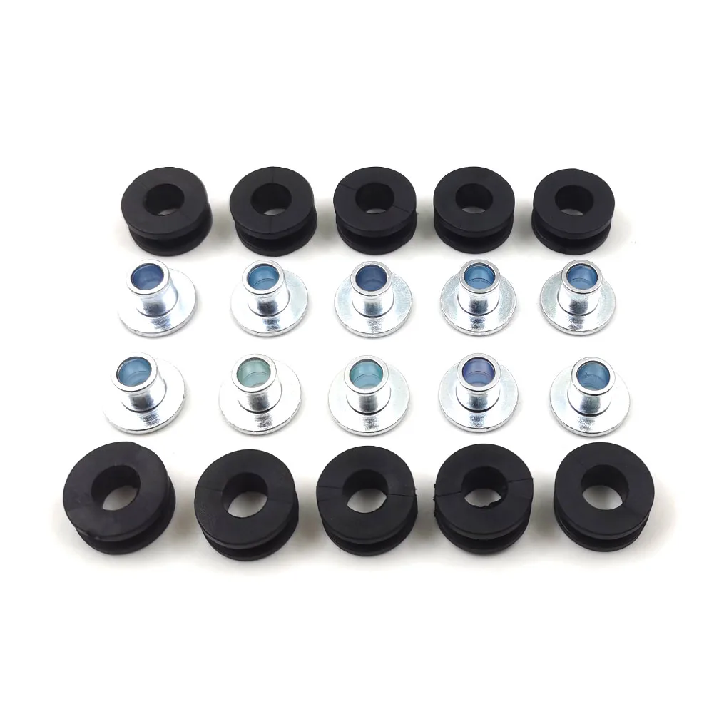 M6 6MM Bolts Screws Liner Motorcycle Windshield Fairing Headlight Mudguard Rubber Grommet Gasket Pad for Honda Suzuki Yamaha BMW