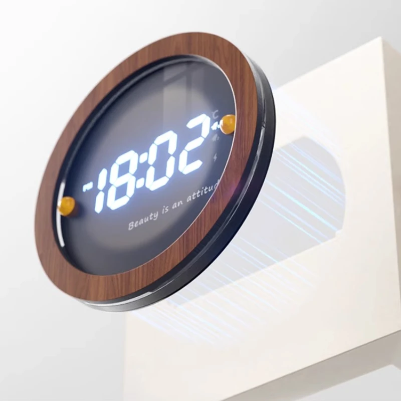 Electronic Corner Clock Creative Elegant Wall Clock Creative Living Room High-End Wall-Mounted Double-Sided Clock