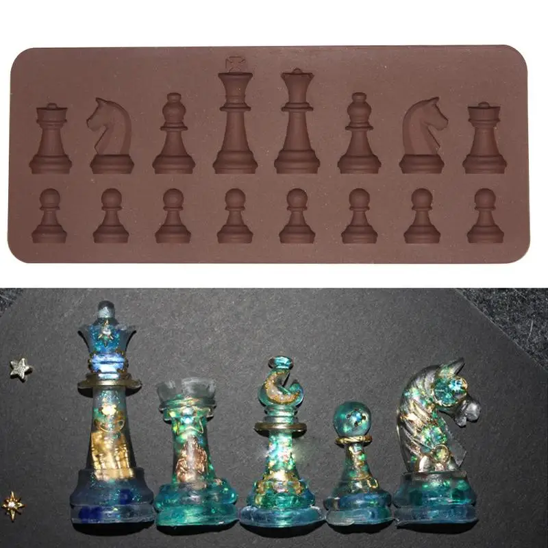 DIY Baking Mould Chess Shaped Chocolate Mold Kitchen Accessories Silicone Ice Sugar Jelly Candy Cake Mould Baking Garget