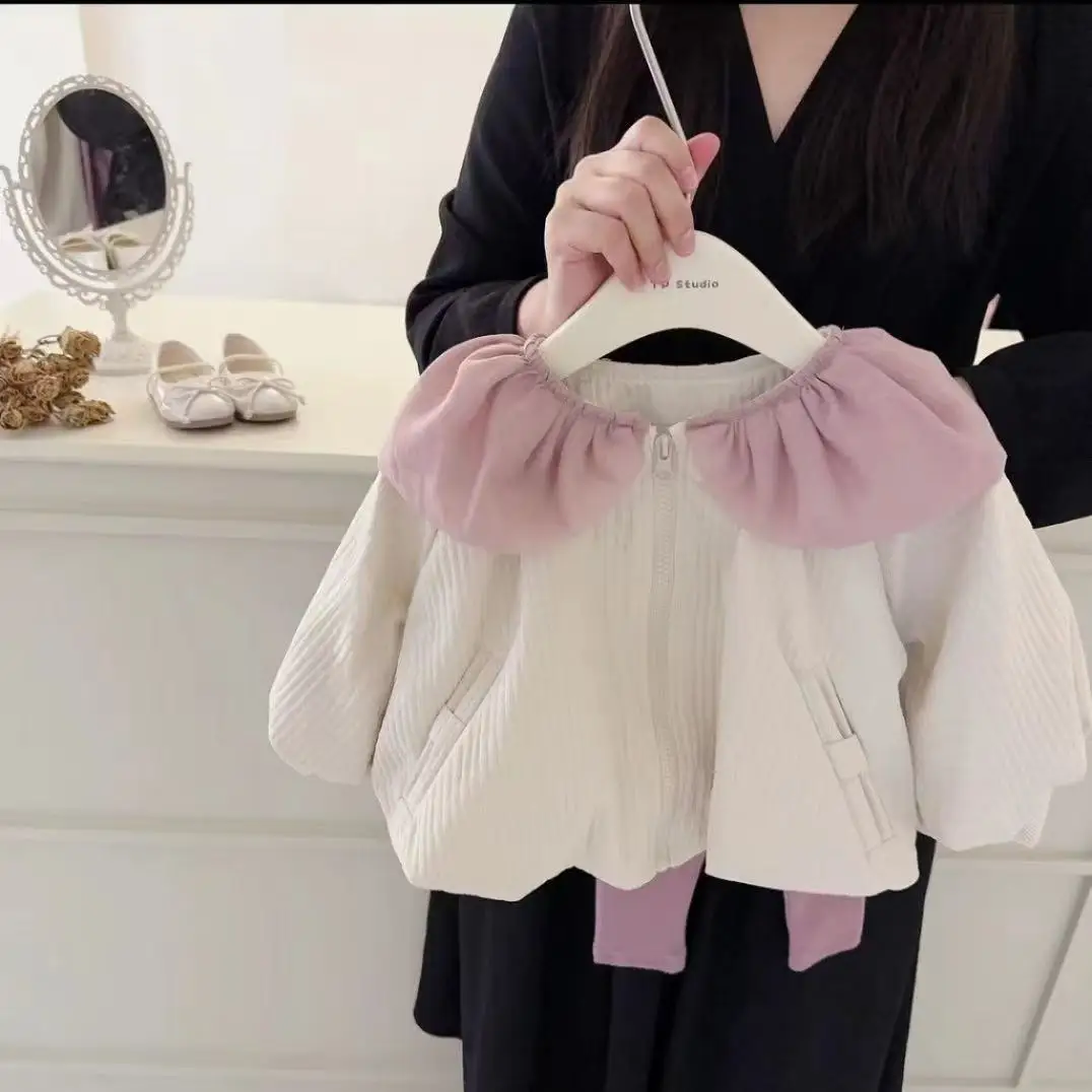 

Spring Girl Cloud Collar Coat 2025 New Doll Collar Cute Blouse Spring and Autumn Female Treasure Loose Casual Blouse