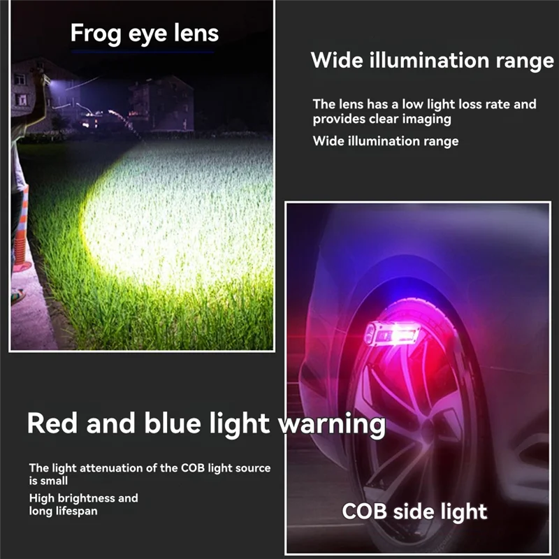 جديد-سلسلة المفاتيح LED مصباح يدوي قاعدة مغناطيسية المفاتيح مصباح يدوي نوع-C فانوس التخييم