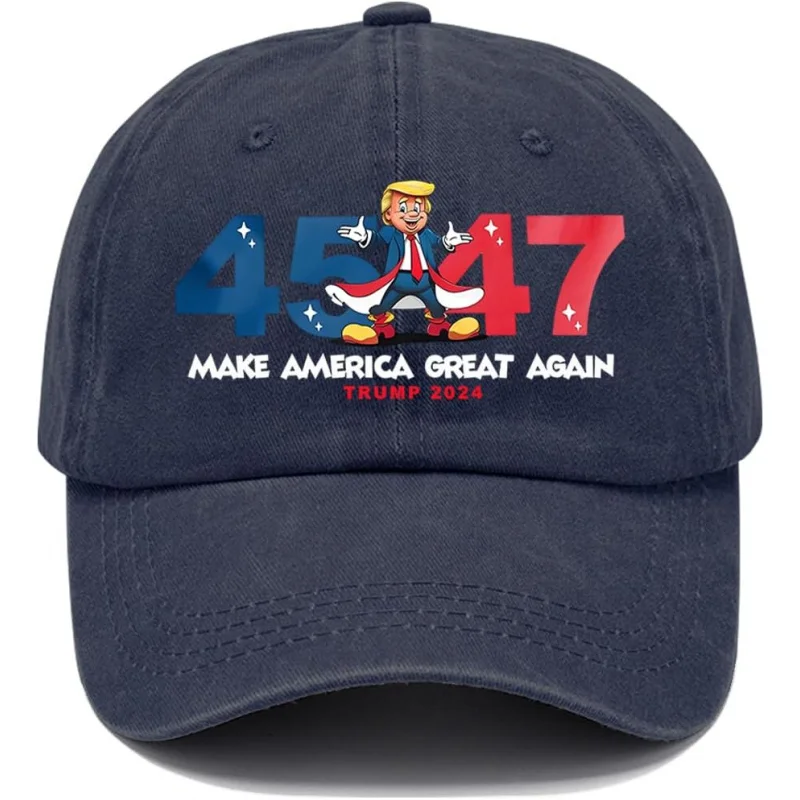 

45 47 2024 The US Hat for Mens 45th 47th Baseball Caps Soft Washed Ball Caps Cotton