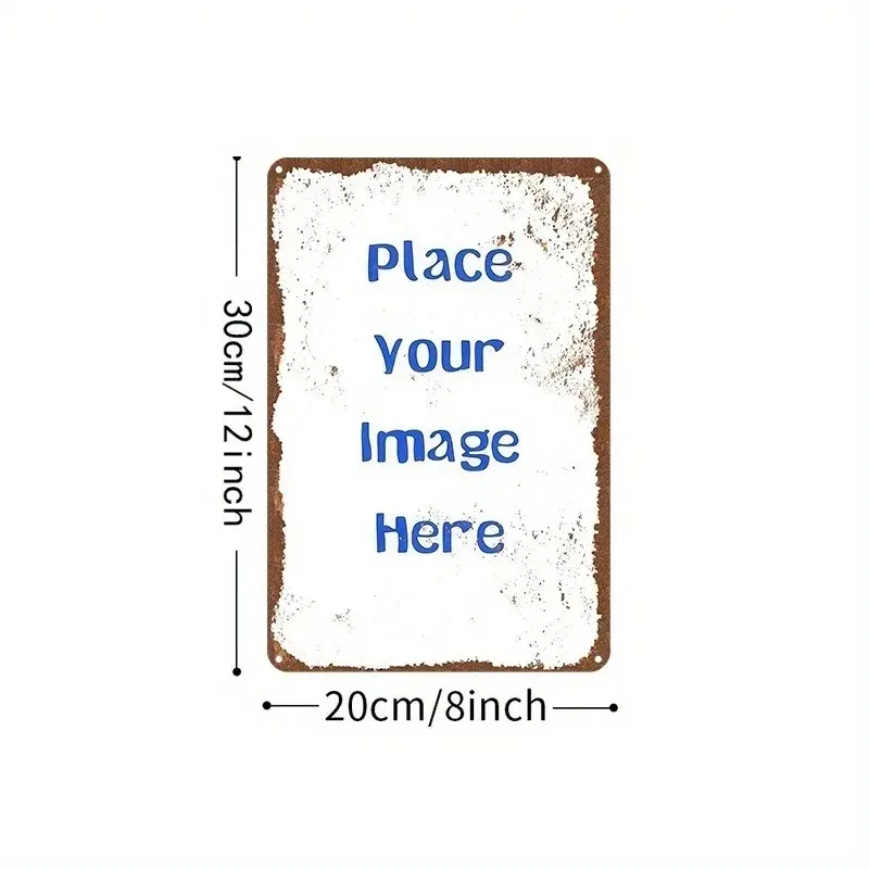 CIFbuy Customizable Metal Iron Poster Plaque 20×30Cm Personalized Custom Photo Waterproof Home Bar Classroom Holiday Wall Art Gi