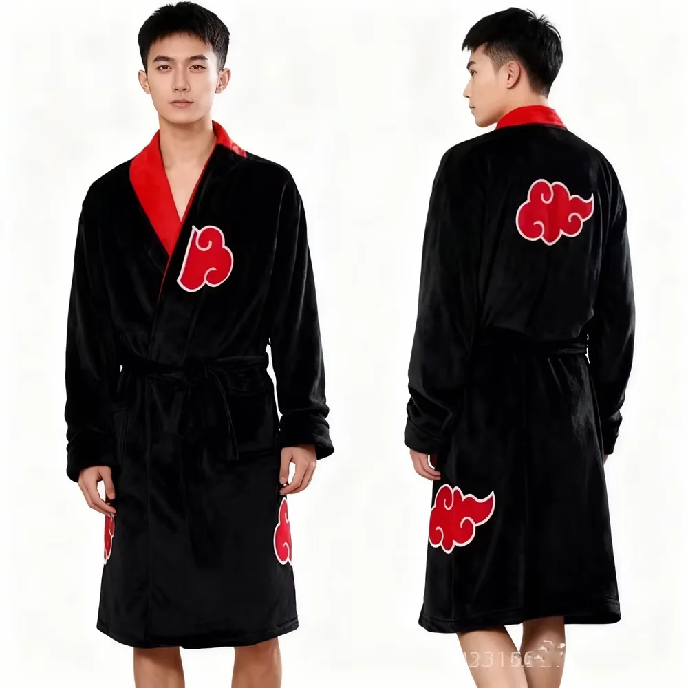 Flannel Narutos Anime Pajamas Cute Cartoon Home Clothes Bathrobes Holiday Gift Popular Hot Selling Soft Pajamas for Adults