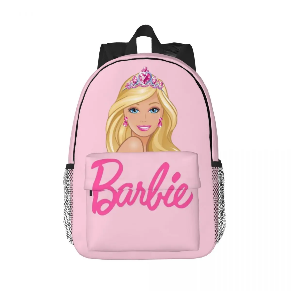 Leve Barbie Imprimir Mochila, New School Bag Padrão, elegante, 15"