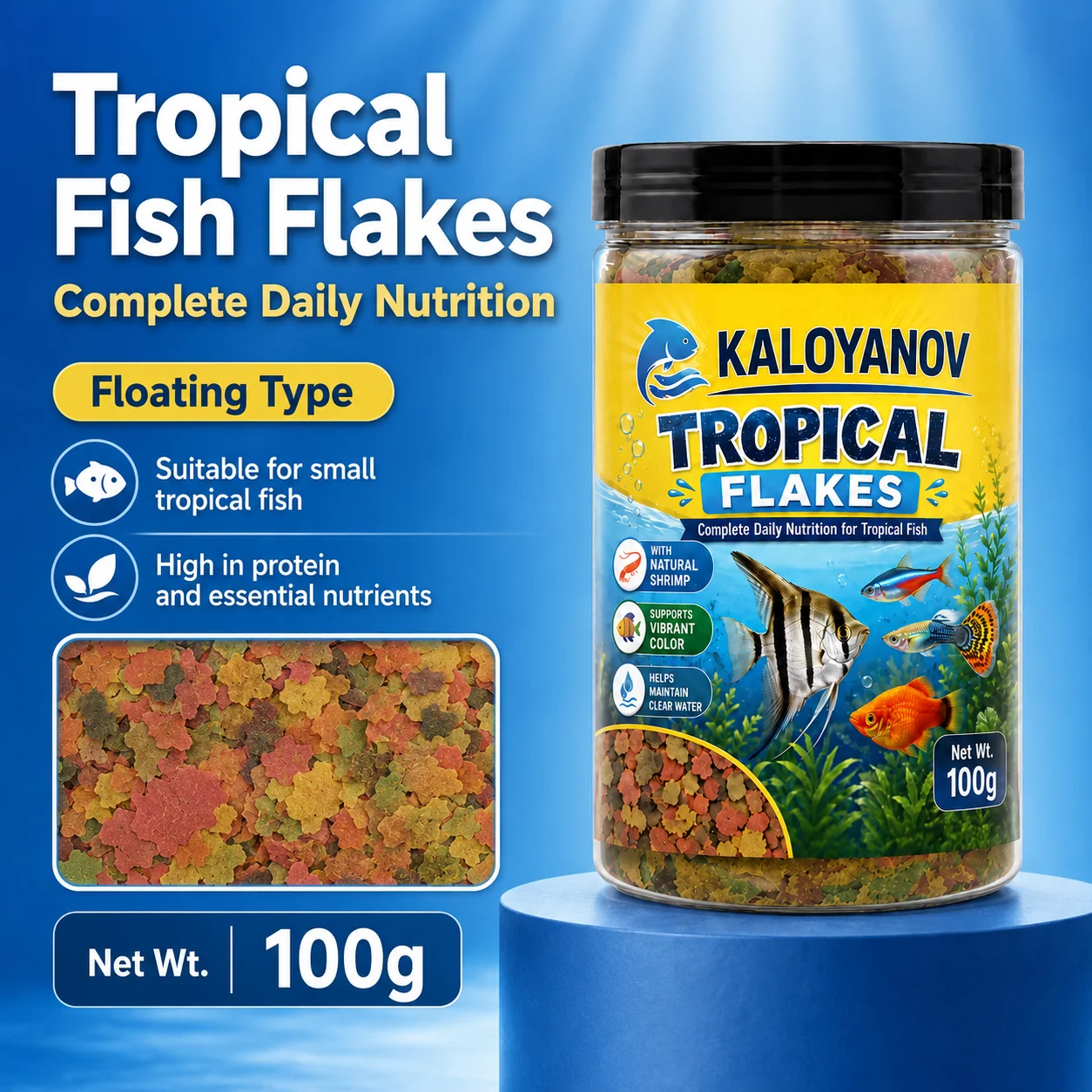 KALOYANOV 100g Tropical Fish F - Tetra Fish In Aquarium recension och pris