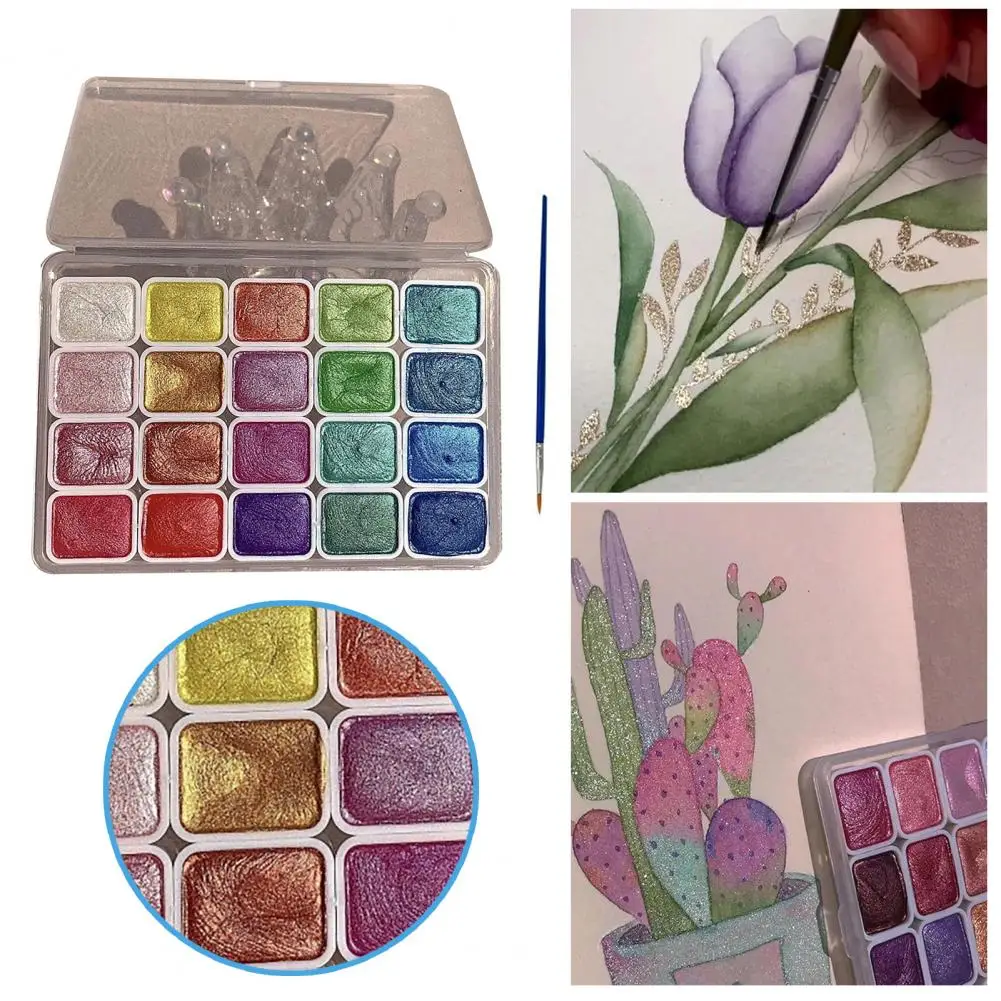 20/24 Colors Watercolor Paint Set High Transparency Fine Pigment Distribution Chinese Painting Pigment Palette