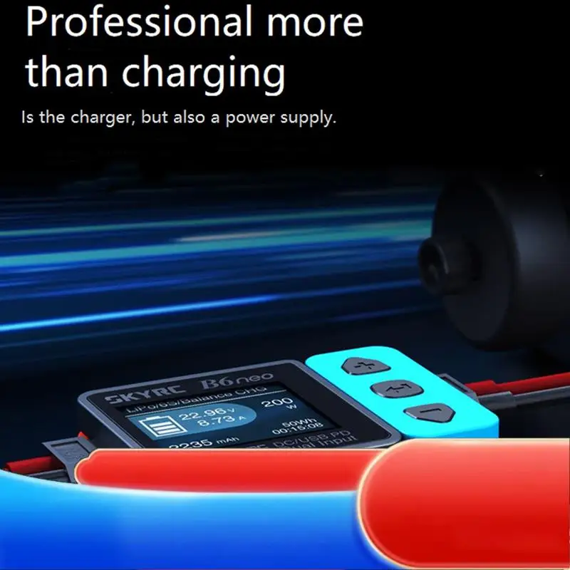 

Skyrc B6 Neo Smart Charger DC 200W PD 80W Lipo Battery Balance Charger SK-100198 Компактное зарядное устройство 6S Разрядник-X65A