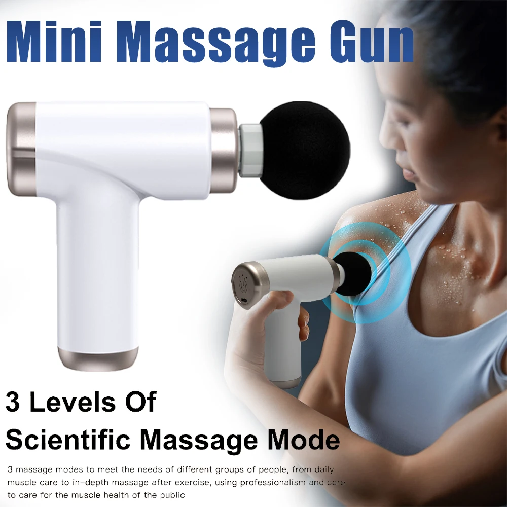 Fascial Massage Pistool Elektrisch Diep Spierweefsel Relaxatie Nek Rug Lichaam Compressie Massager Draagbare Fitness Tool 3 Gear Mini