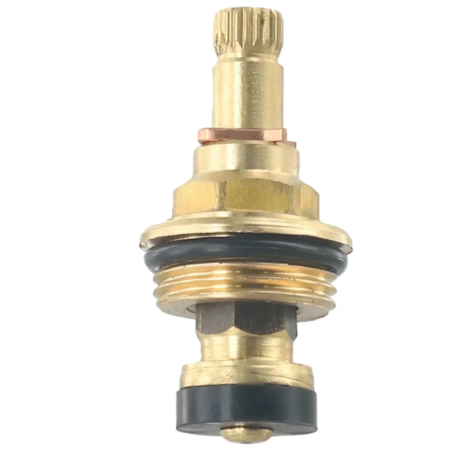1pc G1/2 Hot Cold Water Valve Core Copper Body Slow Opening G1/2 B S P 20 Tooth With Rubber Retaining Gasket Opening Valve Core