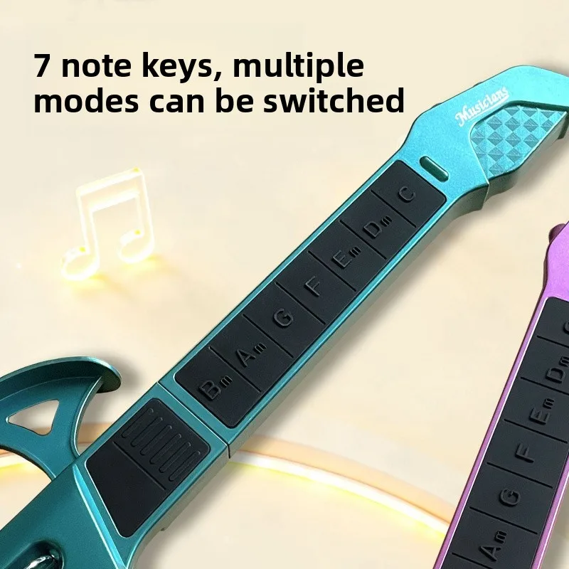 Guitare intelligente sans cordes, Transmission automatique, Instrument d'éveil musical pliable, jouet Musical pour enfant, niveau d'entrée pour débutant