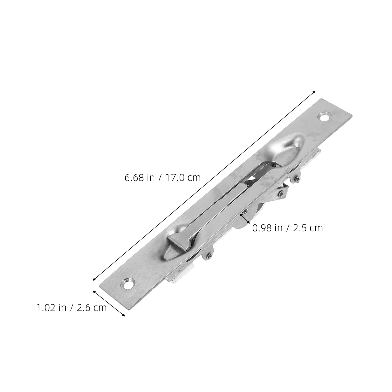Stainless Steel Concealed Slide Bolt Lock Heavy Duty For Home Garage Window Door Security Anti Theft Hardware Accessory